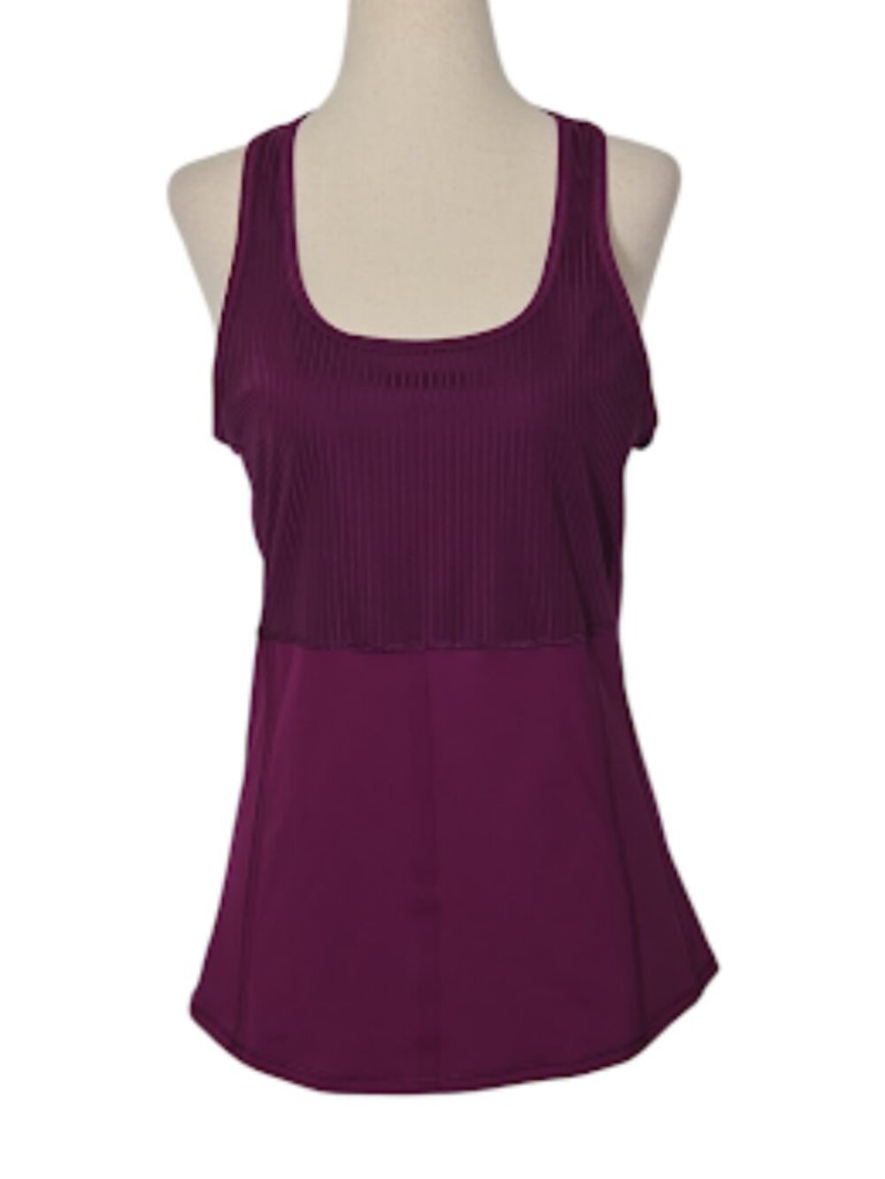 ATHLETA Women’s Medium Purple Racerback Tank Top Workout Athletic Pocket Top EUC